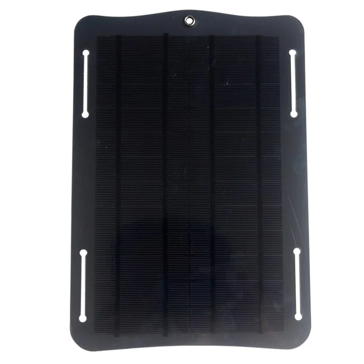 Panneau solaire 10W 5V avec port de sortie USB, ventilateur de téléphone, lampe de poche et chargeur pour l'extérieur