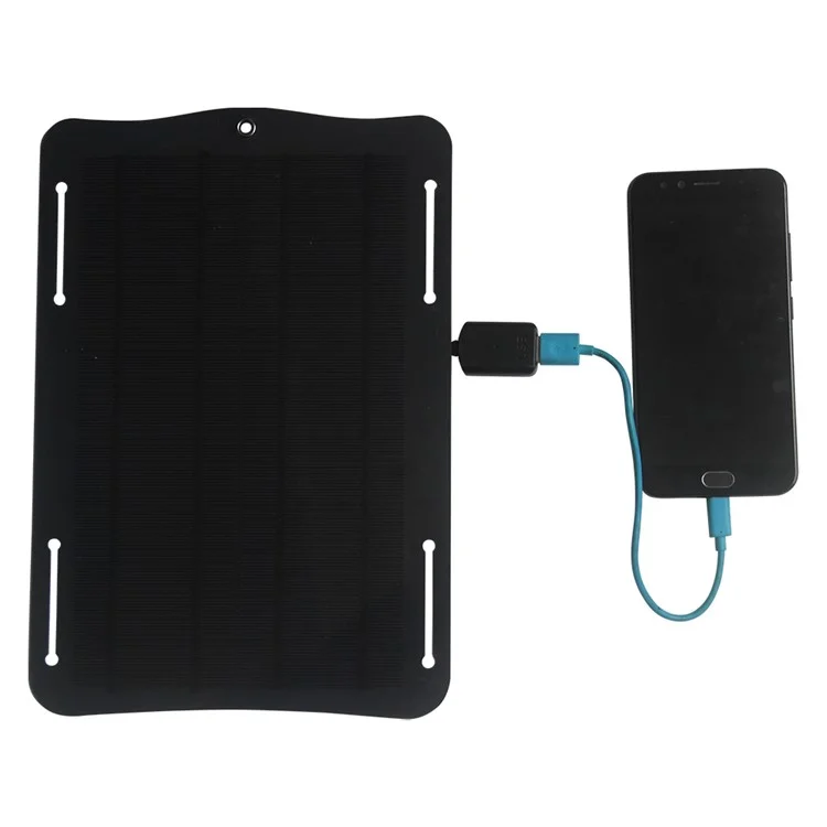 Panneau solaire 10W 5V avec port de sortie USB, ventilateur de téléphone, lampe de poche et chargeur pour l'extérieur
