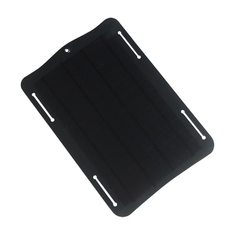 Panneau solaire 10W 5V avec port de sortie USB, ventilateur de téléphone, lampe de poche et chargeur pour l'extérieur