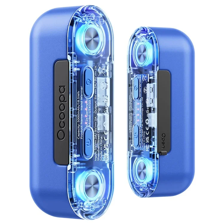 OCOOPA UT2s Gamerpro 4 Levels Smart Heating Rechargeable Hand Warmer 10000mAh Mini Power Bank - Blue