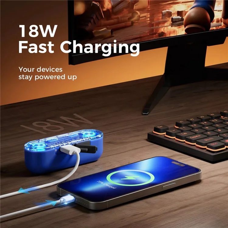 OCOOPA UT2s Gamerpro 4 Levels Smart Heating Rechargeable Hand Warmer 10000mAh Mini Power Bank - Blue