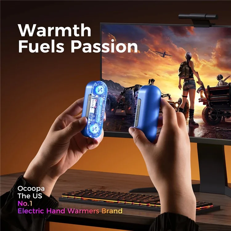 OCOOPA UT2s Gamerpro 4 Levels Smart Heating Rechargeable Hand Warmer 10000mAh Mini Power Bank - Blue