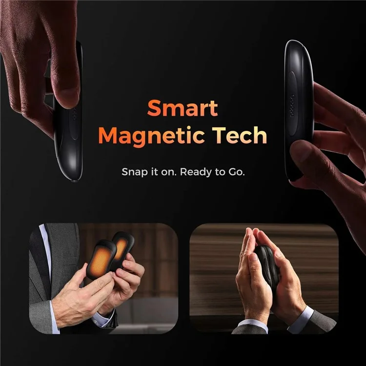 OCOOPA UT3 Pro Magnetic Hand Warmers Rechargeable Power Bank Electric Handwarmers Fast Heating - Black