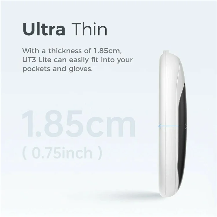 OCOOPA Classic UT3 Lite Hand Warmers Rechargeable Magnetic Electric Handwarmers - Black