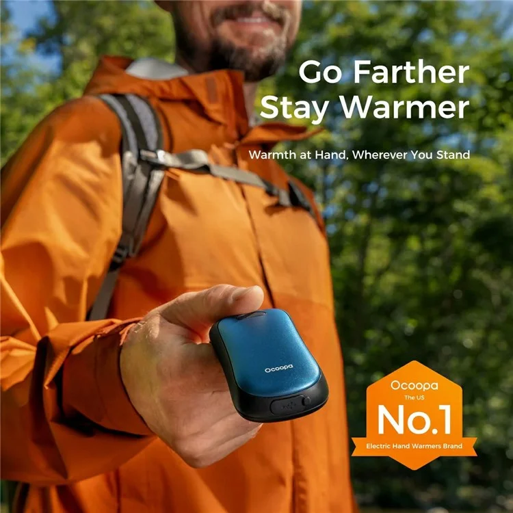 OCOOPA UT4 Urban Rechargeable Hand Warmers with 3 Heat Settings - Navy Blue