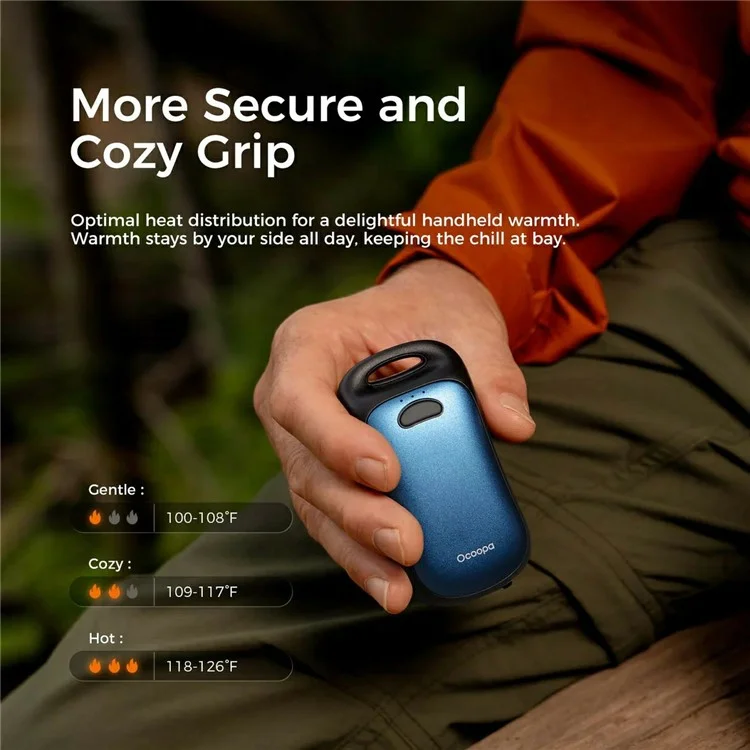 OCOOPA UT4 Urban Rechargeable Hand Warmers with 3 Heat Settings - Navy Blue