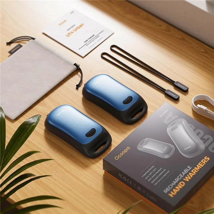 OCOOPA UT4 Urban Rechargeable Hand Warmers with 3 Heat Settings - Navy Blue