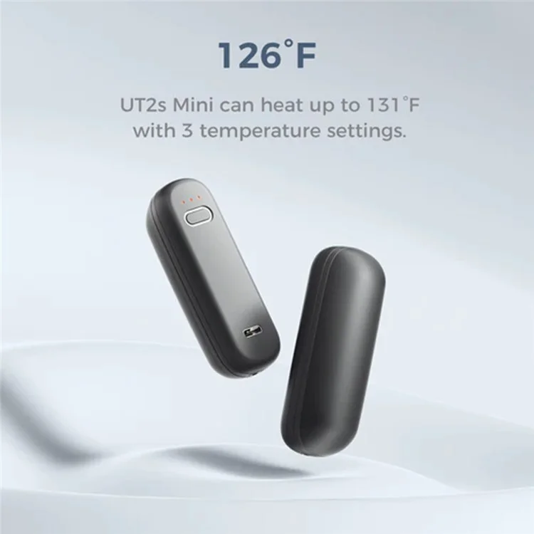 OCOOPA UT2S Mini Aquecedores de Mão 5200mAh Recarregáveis Magnéticos Elétricos - Preto