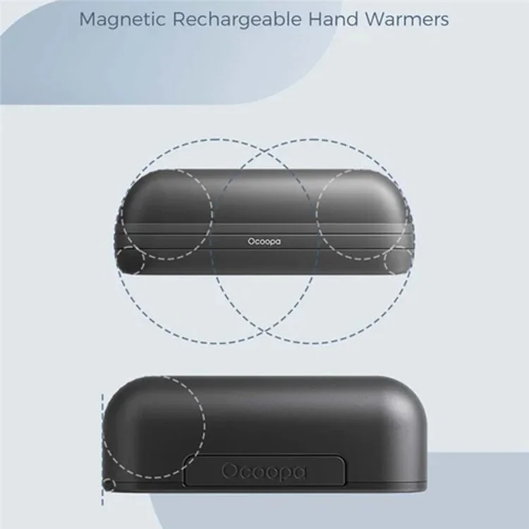 OCOOPA UT2S Mini Aquecedores de Mão 5200mAh Recarregáveis Magnéticos Elétricos - Preto