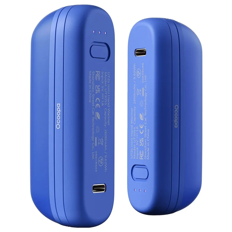 OCOOPA UT2S Mini Hand Warmers 5200mAh Rechargeable Magnetic Electric Handwarmers - Blue