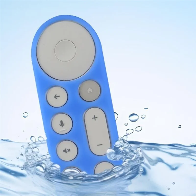 For Google TV Streamer Voice Remote Silicone Case TV Accessories Remote Control Protective Cover with Strap - White