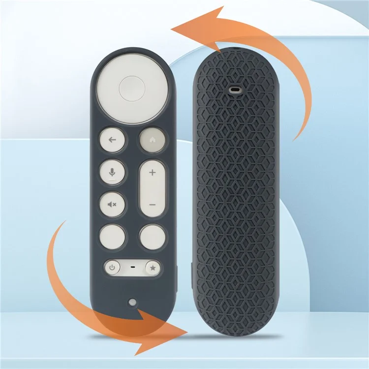 Funda de silicona para el control remoto de voz del Google TV Streamer, accesorios de TV, cubierta protectora del control remoto con correa - Negro