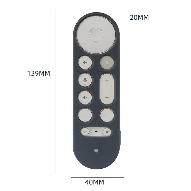 Funda de silicona para el control remoto de voz del Google TV Streamer, accesorios de TV, cubierta protectora del control remoto con correa - Negro