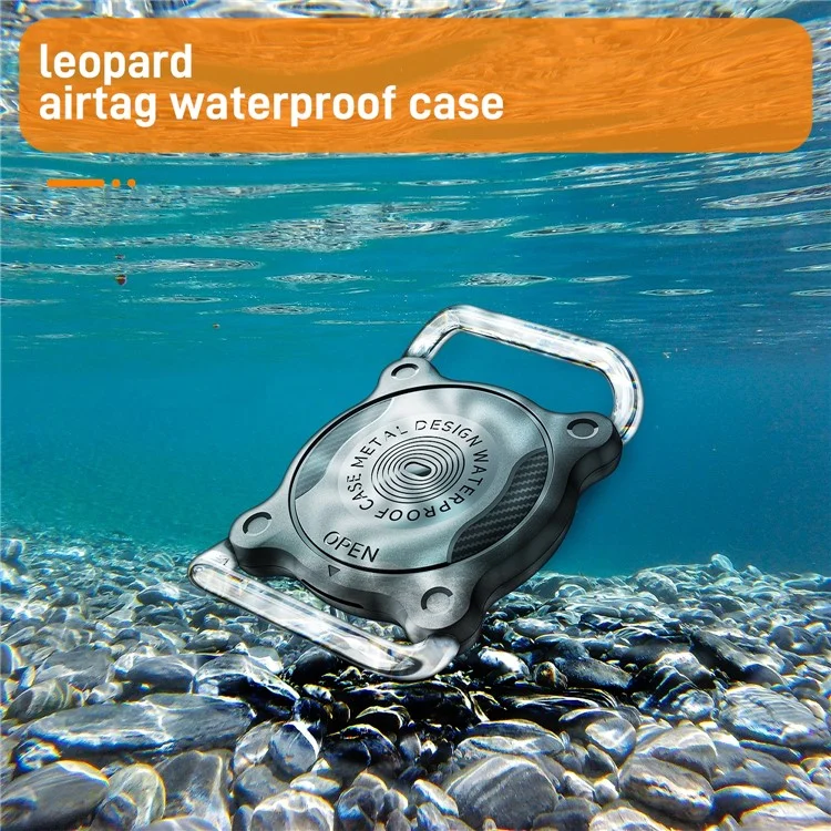 Funda protectora de PC para localizador Apple AirTag, cubierta impermeable con campana - Negro