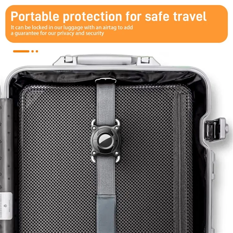 Funda protectora de PC para localizador Apple AirTag, cubierta impermeable con campana - Negro