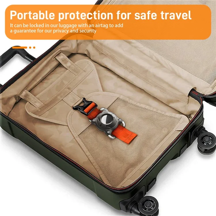 Funda protectora de PC para localizador Apple AirTag, cubierta impermeable con campana - Negro