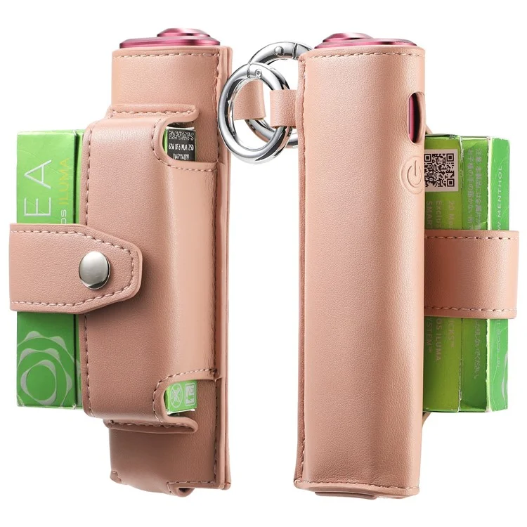 ONE-004 For IQOS Iluma i One / Iluma One Protective Case Leather E-cigarette Storage Bag - Light Pink