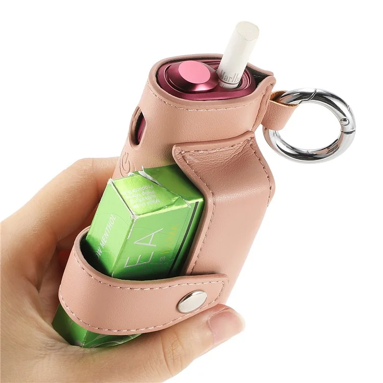 ONE-004 For IQOS Iluma i One / Iluma One Protective Case Leather E-cigarette Storage Bag - Light Pink