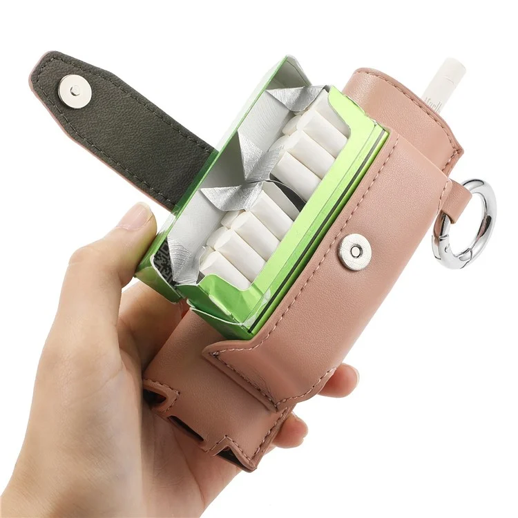 ONE-004 For IQOS Iluma i One / Iluma One Protective Case Leather E-cigarette Storage Bag - Light Pink