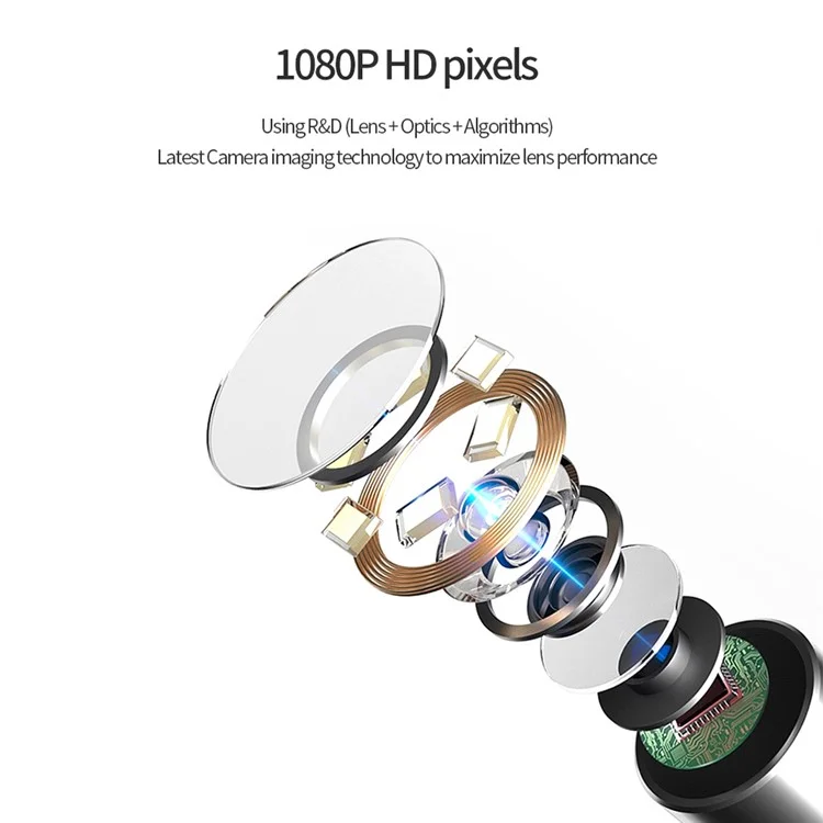 Caméra d'inspection portative 1080P HD à écran IPS de 4,3 pouces avec objectif unique de 8 mm - Câble de 20 m