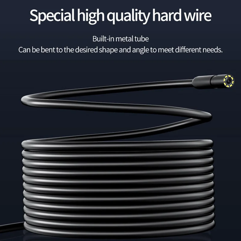 T42-AV 8mm Single Lens Endoscope 4.3 Inch IPS Screen 1080P HD Handheld Inspection Camera - 100m Wire