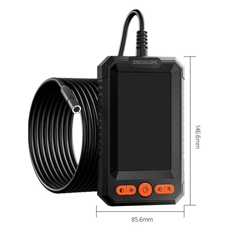 T40-AV 8mm Single Lens Endoscope 4.3 Inch IPS Screen 1080P HD Handheld Inspection Camera - 10m Wire