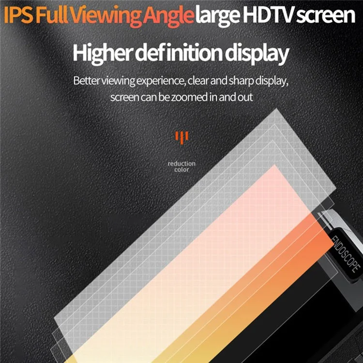 T40-AV 8mm Single Lens Endoscope 4.3 Inch IPS Screen 1080P HD Handheld Inspection Camera - 10m Wire