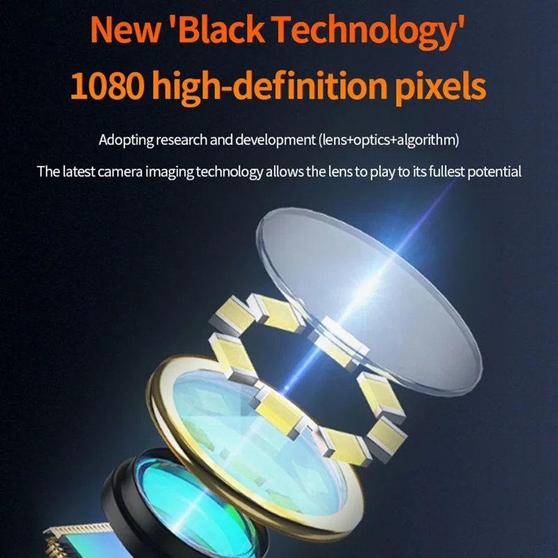 T32-AV 8mm Single Lens Endoscope 4.3 Inch Screen 1080P HD Handheld Inspection Camera - 20m Hard Wire