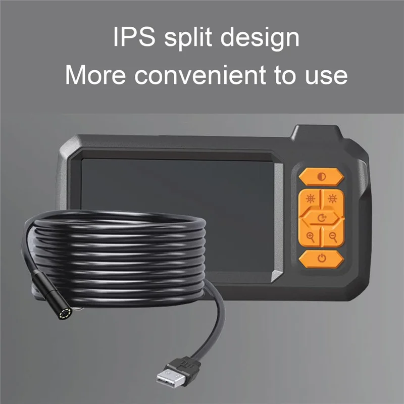 T30-AV 8mm Single Lens 4.3 Inch IPS Screen 1080P HD Endoscope Camera - 30m Rigid Cable