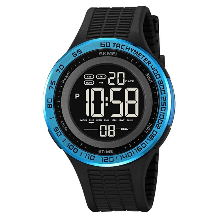 SKMEI 2155 Simple Fashion Luminous Digital Watch Calendar Electronic Wrist Watch - Blue