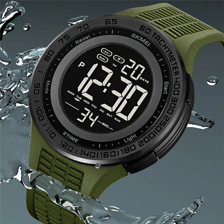 SKMEI 2155 Simple Fashion Luminous Digital Watch Calendar Electronic Wrist Watch - Blue