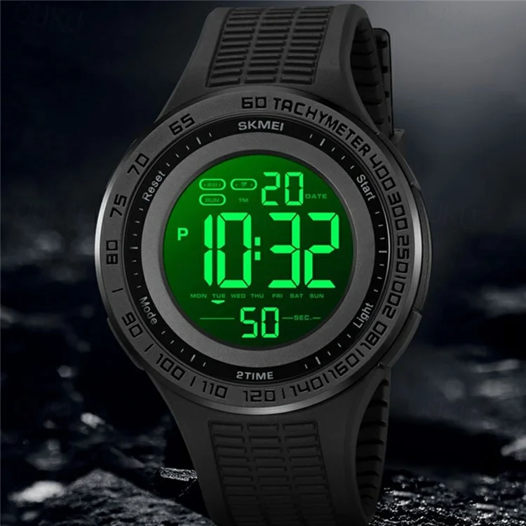 SKMEI 2155 Simple Fashion Luminous Digital Watch Calendar Electronic Wrist Watch - Blue