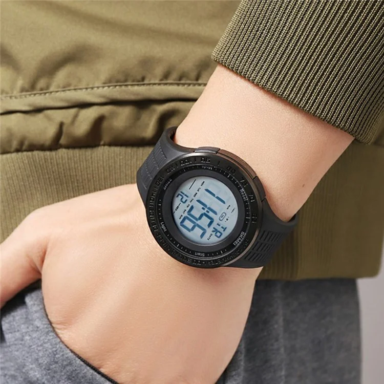 SKMEI 2155 Simple Fashion Luminous Digital Watch Calendar Electronic Wrist Watch - Blue