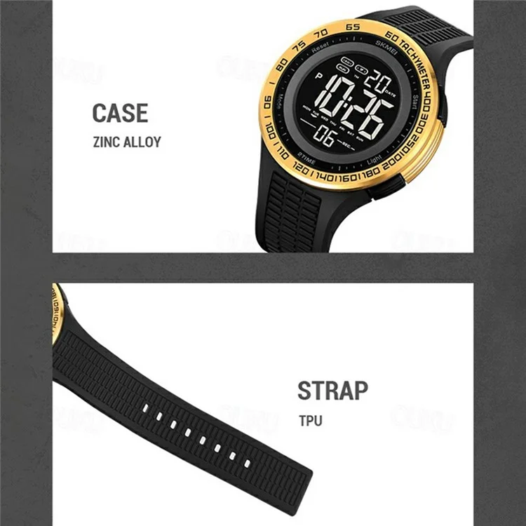 SKMEI 2155 Simple Fashion Luminous Digital Watch Calendar Electronic Wrist Watch - Blue