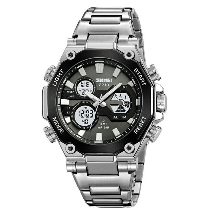 SKMEI 2210 Casual Electronic Watch Digital Display Luminous Wrist Watch - Silver