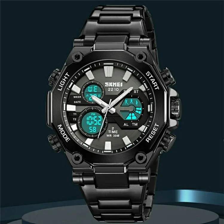 SKMEI 2210 Casual Electronic Watch Digital Display Luminous Wrist Watch - Black
