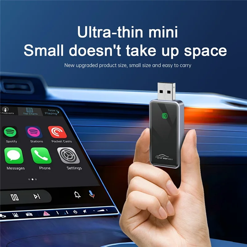 BY967B USB Flash Drive Car Wired to Wireless Carplay Android Auto 2 in 1 Smart Box