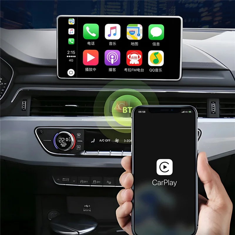 BY967B USB Flash Drive Car Wired to Wireless Carplay Android Auto 2 in 1 Smart Box
