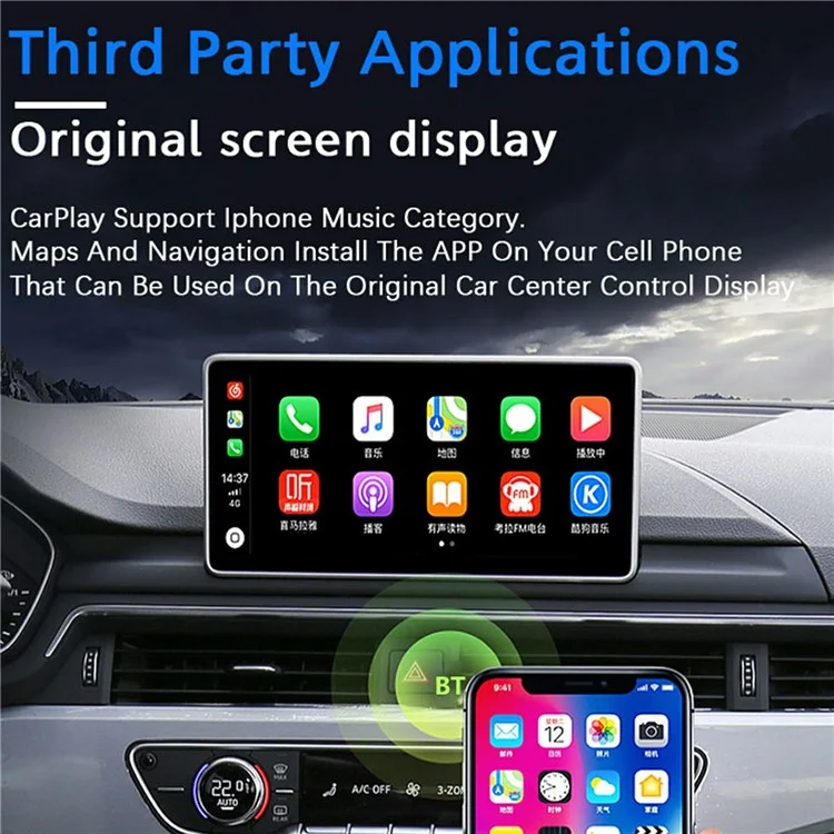 BY960L Carplay / Adaptador de Dongle inalámbrico a Automóvil Inteligente Android Auto