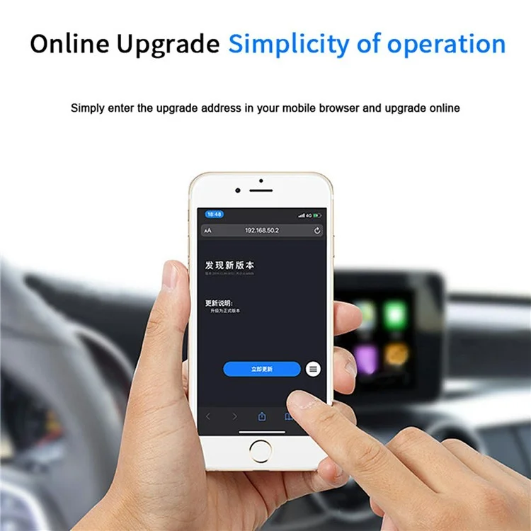 BY960L Carplay / Adaptador de Dongle inalámbrico a Automóvil Inteligente Android Auto