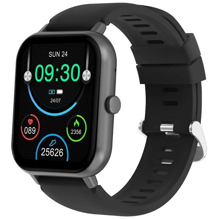 Montre connectée BOZLUN B56 de 1,83 pouces avec surveillance du sommeil et de la santé, appel Bluetooth et fonctions sportives - Noir