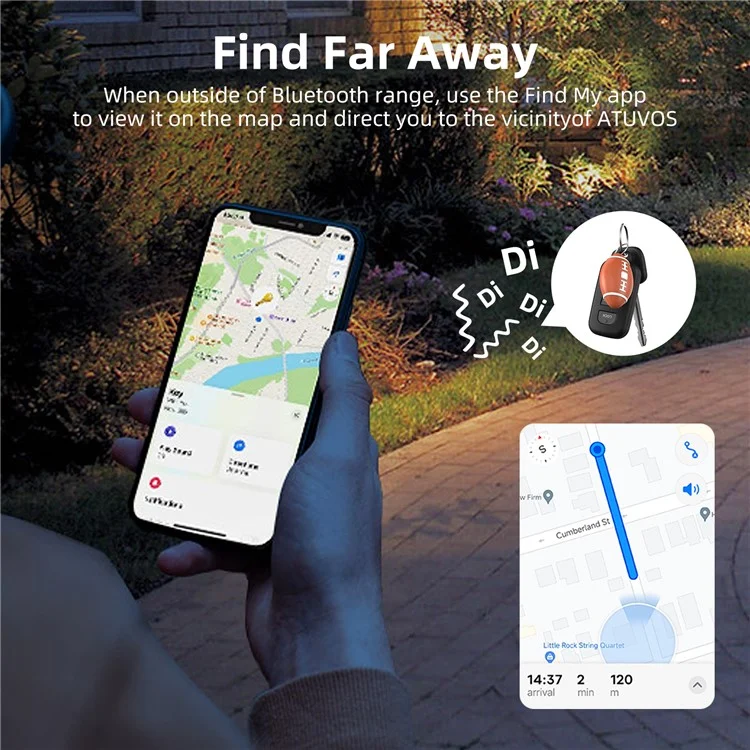 Rugby Shape Anti-Lost Mini Global Locator Smart GPS Tracker Works with Apple Find My - Green