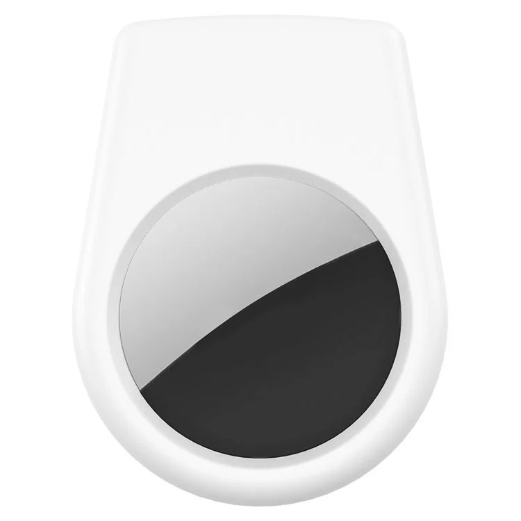 Funda de silicona para Apple AirTag con broche de seguridad y soporte para rastreador para niños y ancianos - Blanco