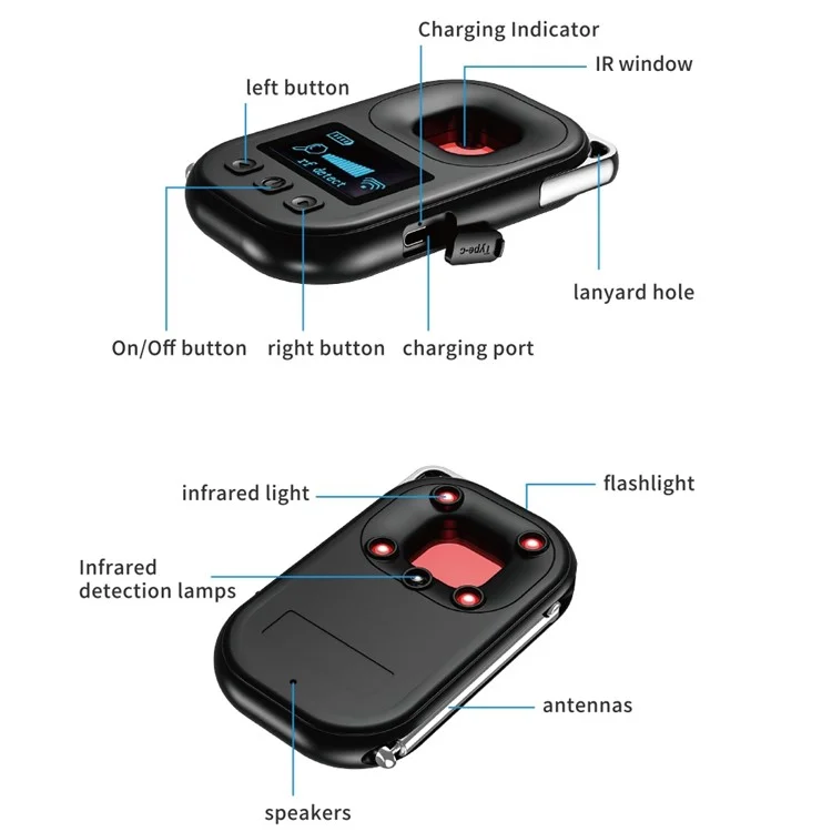 T03 Camera Detector Scanner Anti-Peep Eavesdropping Anti-Monitoring Signal Detector