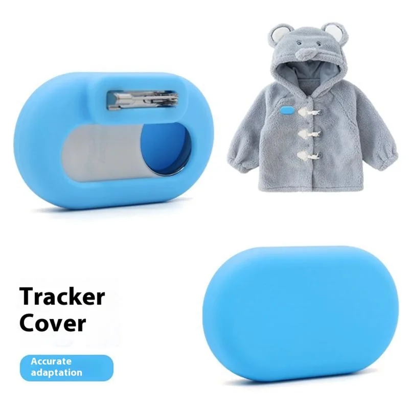 For Samsung Galaxy SmartTag2 Silicone Case with Safety Pin Tracker Holder Cover - Mint Green