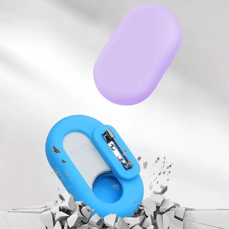 For Samsung Galaxy SmartTag2 Silicone Case with Safety Pin Tracker Holder Cover - Mint Green