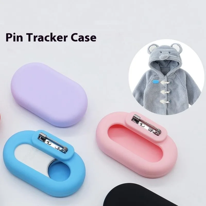 For Samsung Galaxy SmartTag2 Silicone Case with Safety Pin Tracker Holder Cover - Mint Green