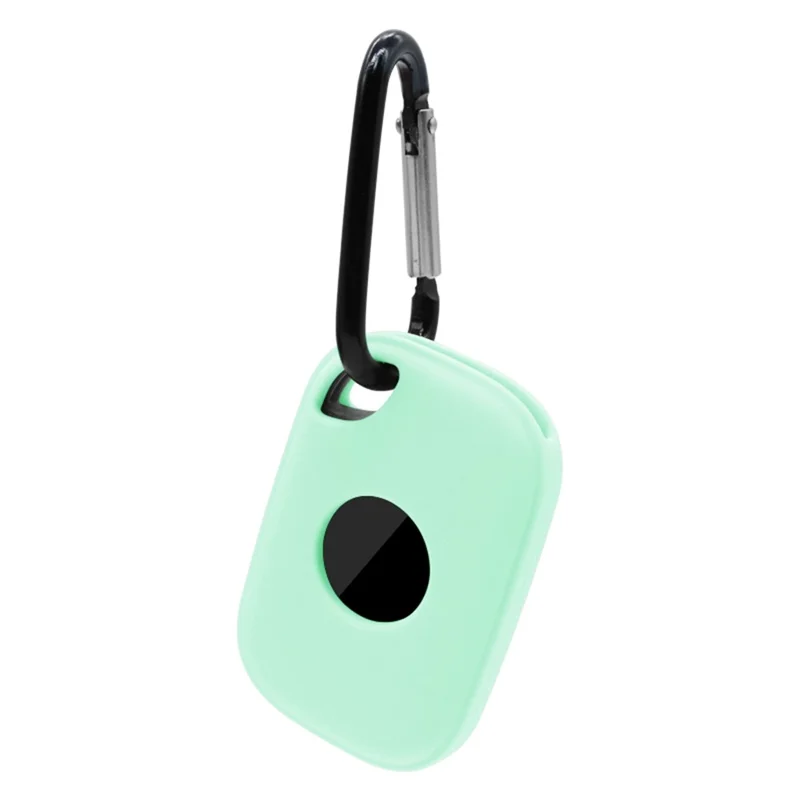 For Tile Pro (2024) Silicone Case Bluetooth-compatible Tracker Protective Cover with Hanging Buckle - Mint Green