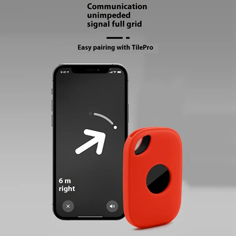 For Tile Pro (2024) Silicone Case Bluetooth-compatible Tracker Protective Cover with Hanging Buckle - Mint Green