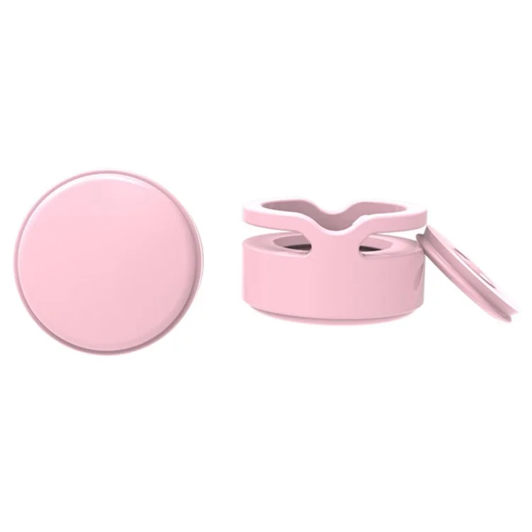 Étui en silicone pour Apple AirTag, couvercle étanche pour enfants, lacets, colliers pour animaux de compagnie - Rose